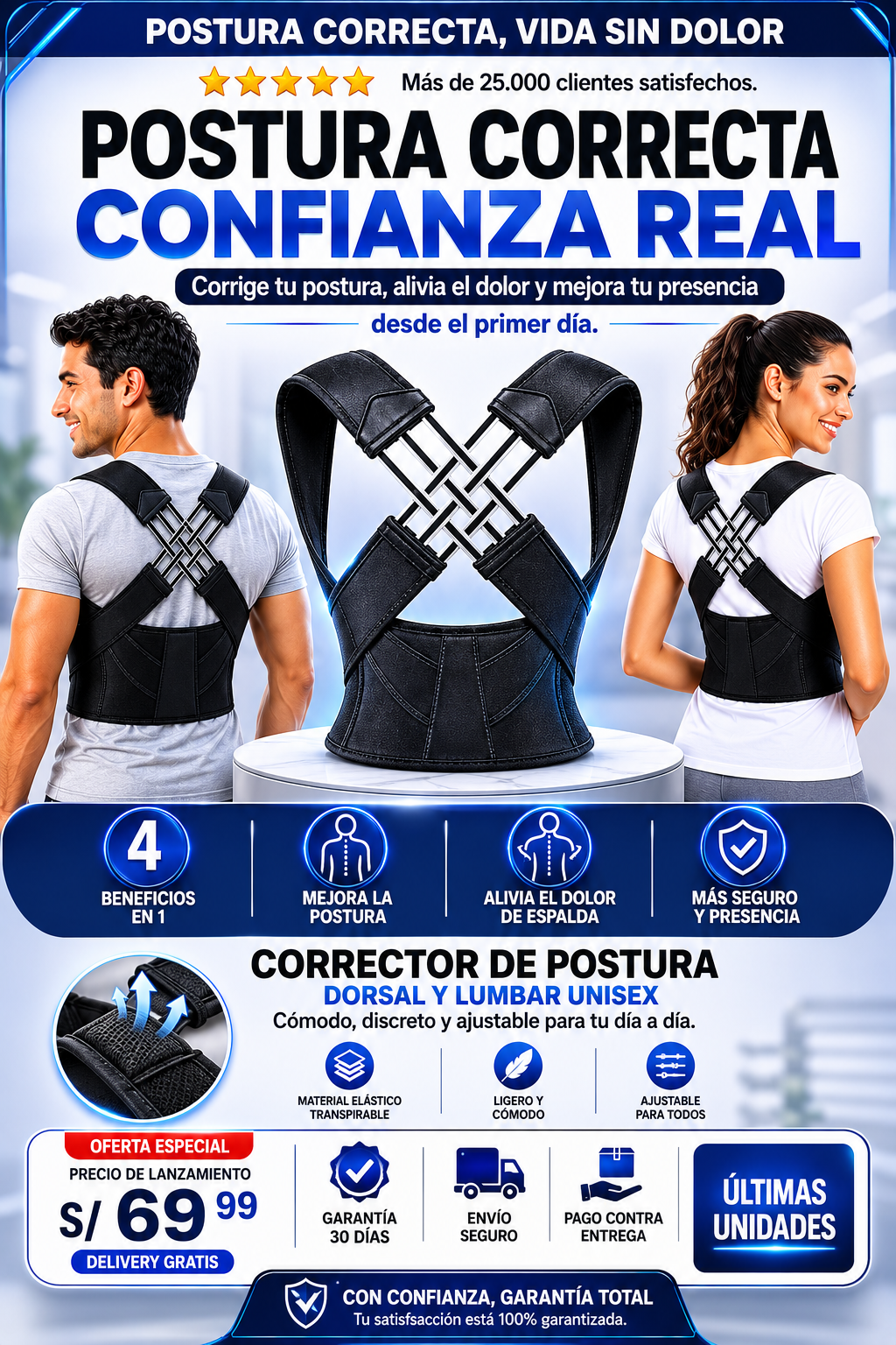 CORRECTOR DE POSTURA PARA ADULTOS Y NIÑOS