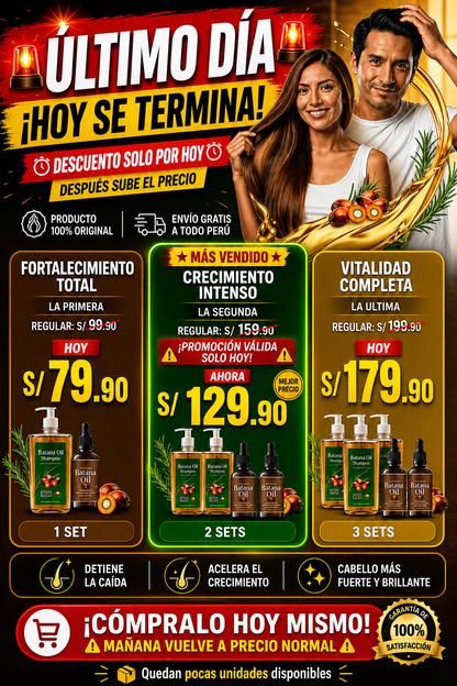 🌿Tratamiento Capilar de Batana: Shampoo + Serum