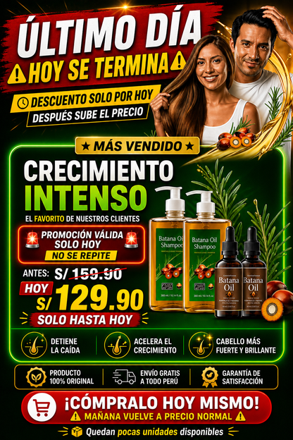 🌿Tratamiento Capilar de Batana: Shampoo + Serum