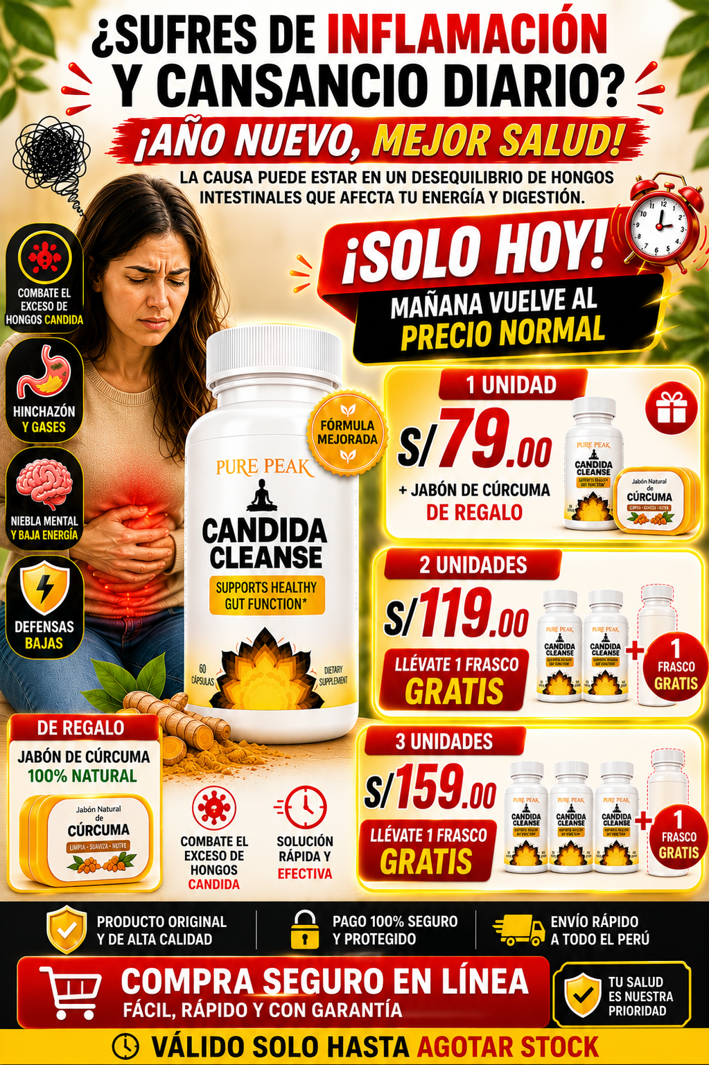 CANDIDA CLEANSE PURE PEAK 🌿Trata el problema desde adentro