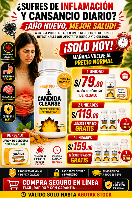 CANDIDA CLEANSE PURE PEAK 🌿Trata el problema desde adentro