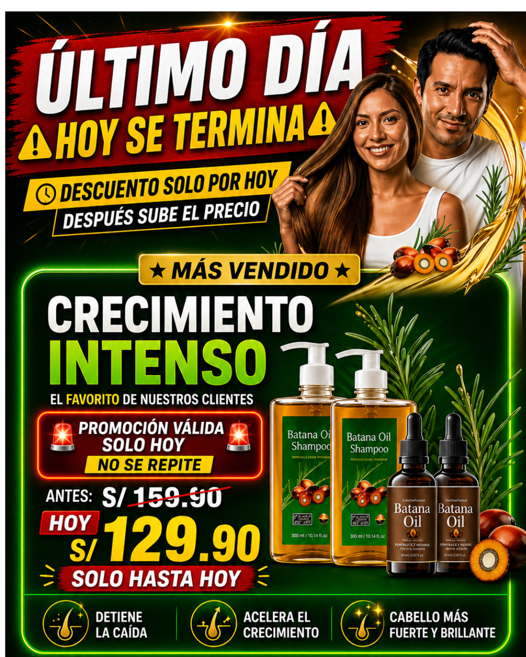🌿Tratamiento Capilar de Batana y Romero: Shampoo + Serum